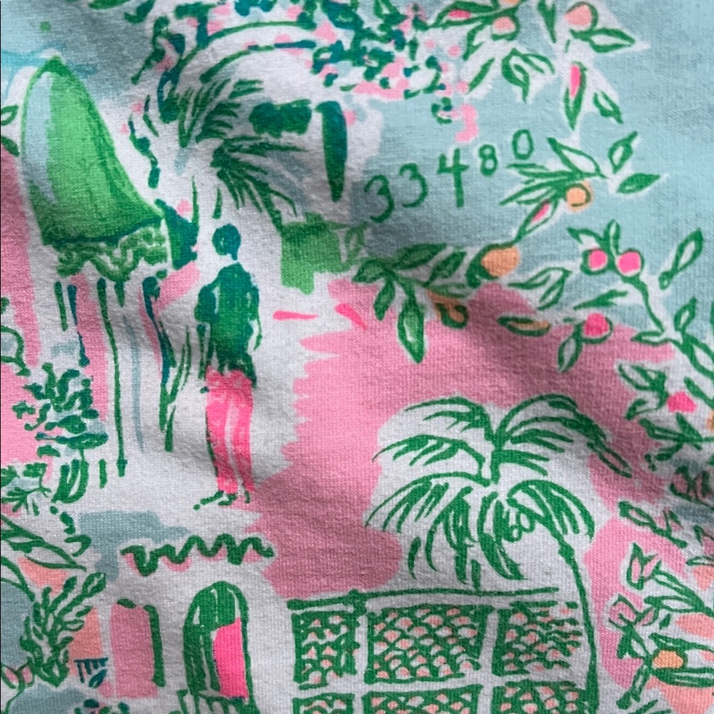 Lilly Pulitzer ⭐️ Green and Pink Patterned Top Size S - Picture 6 of 13